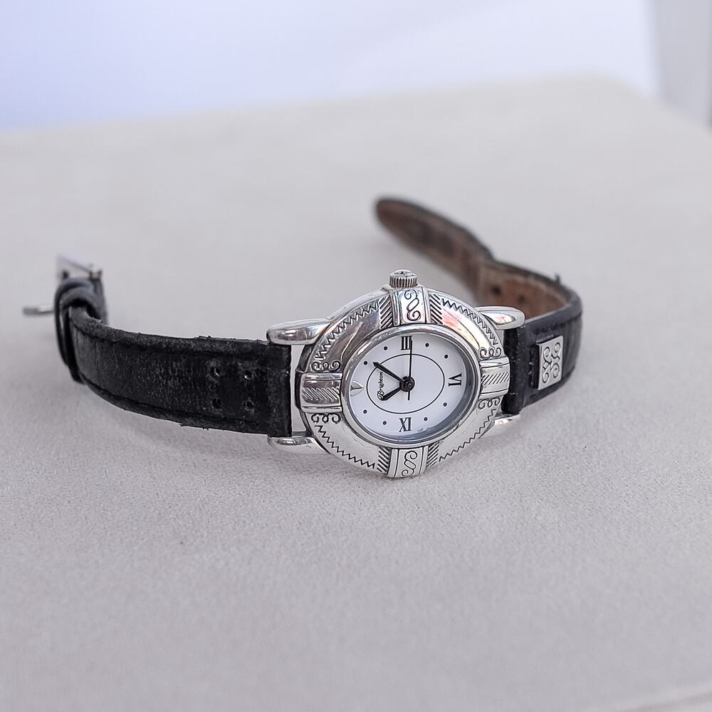 Brighton Moscow Watch Oval Face Vintage Retired Leather Band Working 7" - Picture 2 of 7